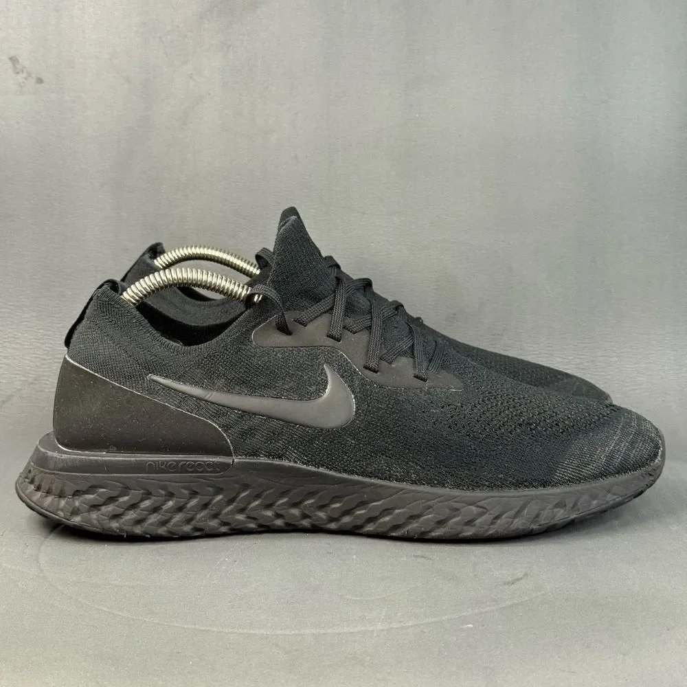 Nike Epic React Flyknit Triple Black athletic sneaker shoes men’s size 11